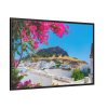 Lindos And Flowers Framed Canvas