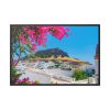 Lindos And Flowers Framed Canvas