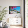 Lindos And Flowers Framed Canvas