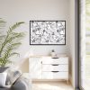 88289-48.jpg Grey Floral Pattern Framed Canvas