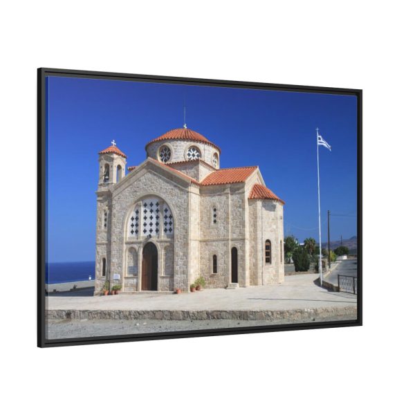 Church in Agios Georgios Framed Canvas