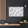 88289-49.jpg Grey Floral Pattern Framed Canvas