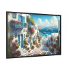 Scene of Greek Island Framed Canvas