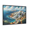 88289-495.jpg Greek Island With Sea Landscape Framed Canvas