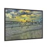 88289-51.jpg Convey of Birds are Flying Duing Sunset Framed Canvas