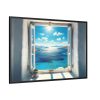 88289-510.jpg View of the Sea From the Window in Greece Framed Canvas