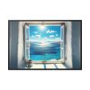 88289-511.jpg View of the Sea From the Window in Greece Framed Canvas