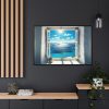 88289-514.jpg View of the Sea From the Window in Greece Framed Canvas