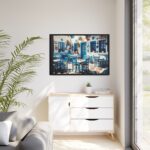 Blue Tavern in Greece Framed Canvas - Image 4
