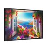 Window View in Greece Framed Canvas