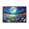 88289-526.jpg Moonlit Field of Colorful Flowers Framed Canvas