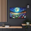 88289-529.jpg Moonlit Field of Colorful Flowers Framed Canvas