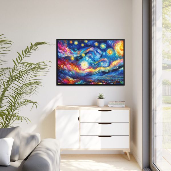 88289-543.jpg Dynamic and Vibrant Starry Sky Framed Canvas