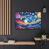 88289-544.jpg Dynamic and Vibrant Starry Sky Framed Canvas