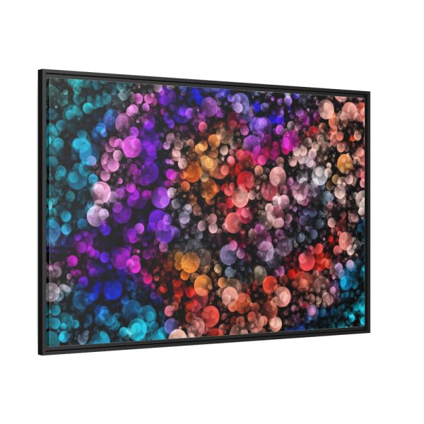 Bokeh Background Lights Texture Framed Canvas
