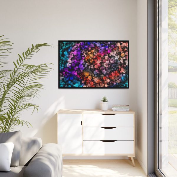 Bokeh Background Lights Texture Framed Canvas