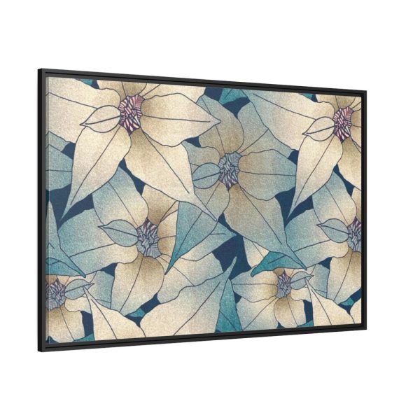 88289-70.jpg Blue Floral Pattern Framed Canvas