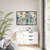 88289-73.jpg Blue Floral Pattern Framed Canvas