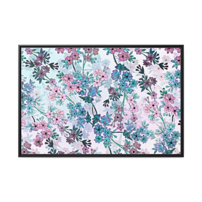 Pinkish Floral Pattern Framed Canvas - Image 2