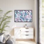 Pinkish Floral Pattern Framed Canvas - Image 4