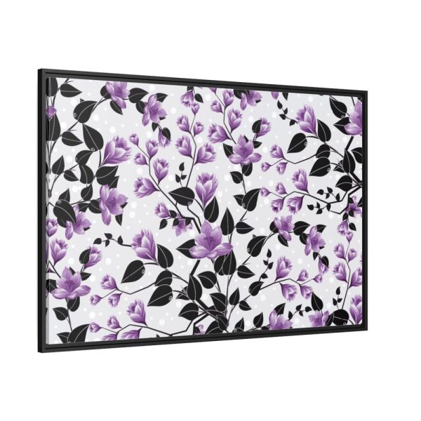 88289-80.jpg Purple Floral Pattern Framed Canvas