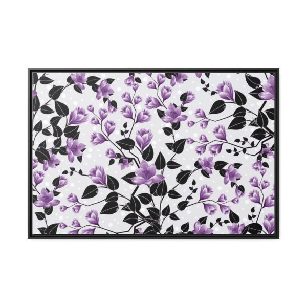 88289-81.jpg Purple Floral Pattern Framed Canvas