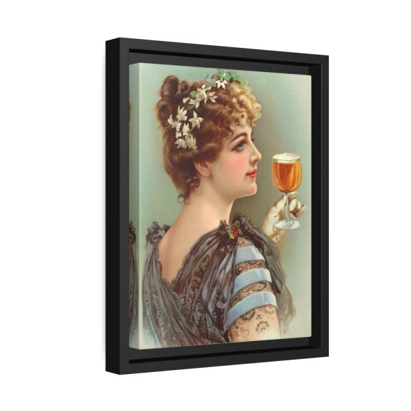 88290-1.jpg Vintage Beer Woman Framed Canvas