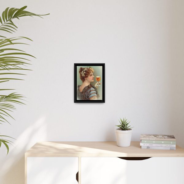 88290-3.jpg Vintage Beer Woman Framed Canvas