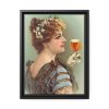 88292.jpg Vintage Beer Woman Framed Canvas