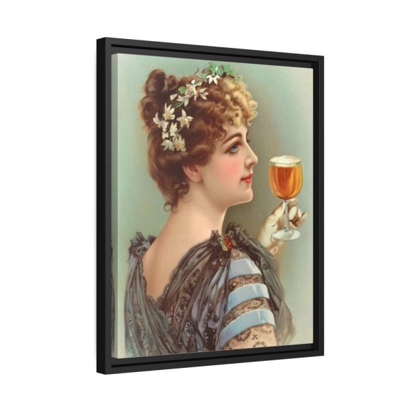 88293-1.jpg Vintage Beer Woman Framed Canvas