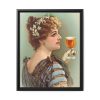 88293.jpg Vintage Beer Woman Framed Canvas