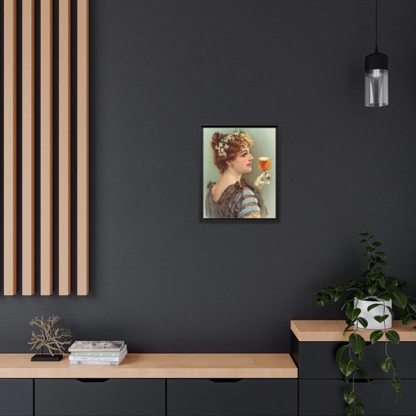 88293-4.jpg Vintage Beer Woman Framed Canvas