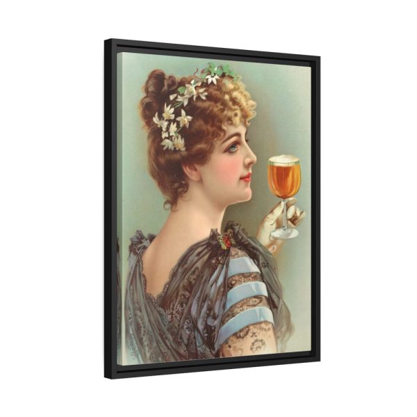 88294-1.jpg Vintage Beer Woman Framed Canvas