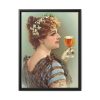 88294.jpg Vintage Beer Woman Framed Canvas