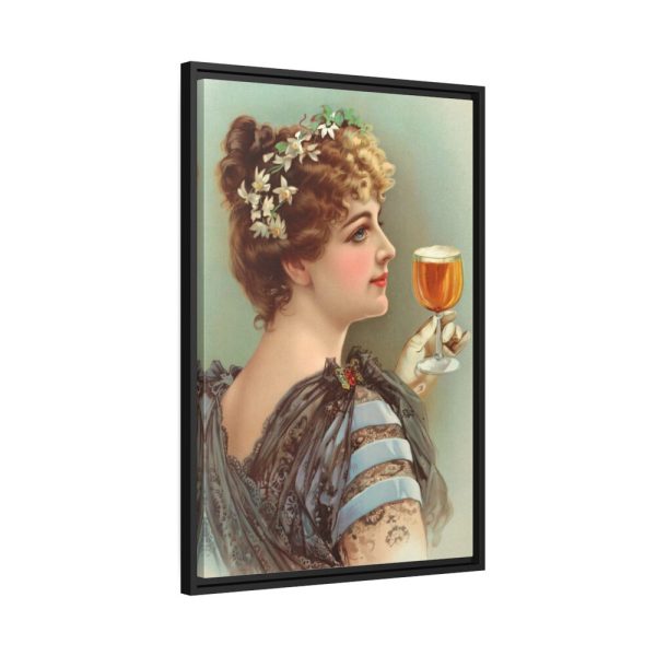 88295-1.jpg Vintage Beer Woman Framed Canvas