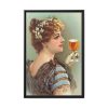 88295.jpg Vintage Beer Woman Framed Canvas