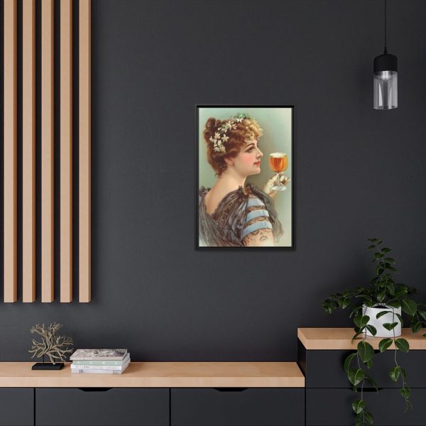 88295-4.jpg Vintage Beer Woman Framed Canvas