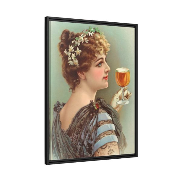 88296-1.jpg Vintage Beer Woman Framed Canvas