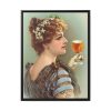 88296.jpg Vintage Beer Woman Framed Canvas