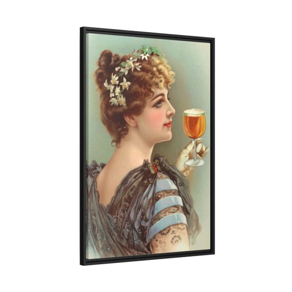 88297-1.jpg Vintage Beer Woman Framed Canvas