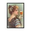 88297.jpg Vintage Beer Woman Framed Canvas