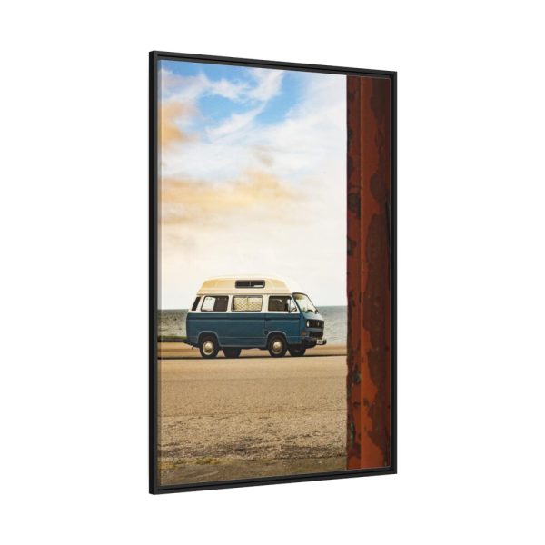 Beach Van Rundown Breakdown Framed Canvas
