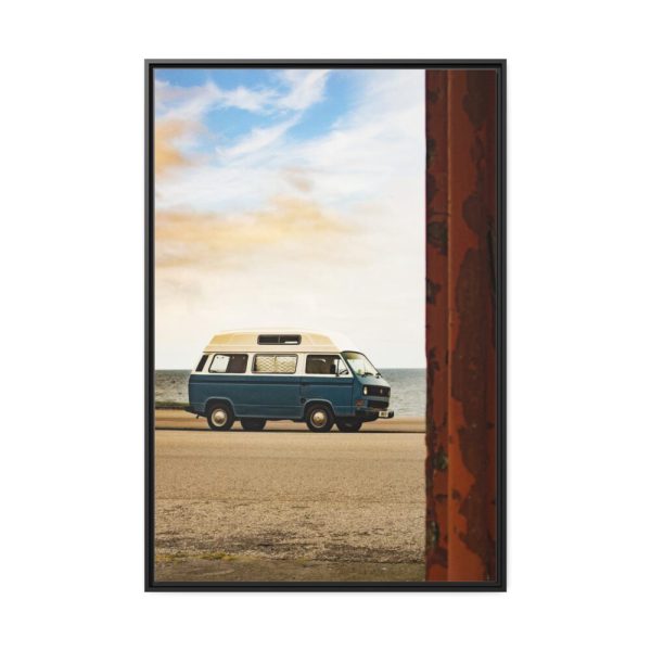 Beach Van Rundown Breakdown Framed Canvas