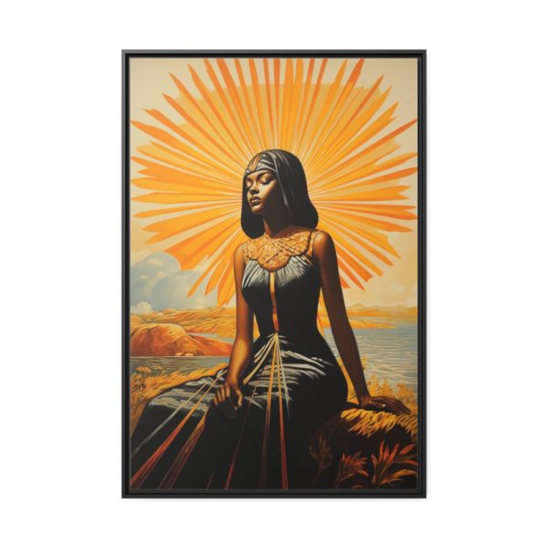 88299-106.jpg Woman Adoring The Sun Travel Framed Canvas