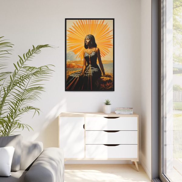 88299-108.jpg Woman Adoring The Sun Travel Framed Canvas