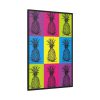 Pineapples Pop Art Framed Canvas