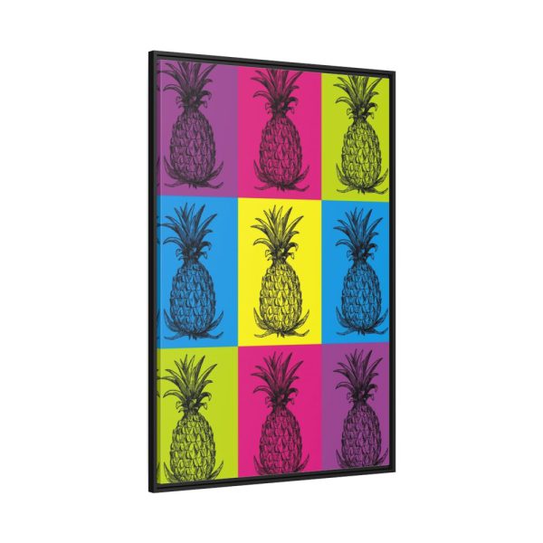 Pineapples Pop Art Framed Canvas