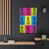 Pineapples Pop Art Framed Canvas