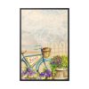 88299-116.jpg Bicycle With Violet Plot Flowers Framed Canvas