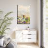 88299-118.jpg Bicycle With Violet Plot Flowers Framed Canvas